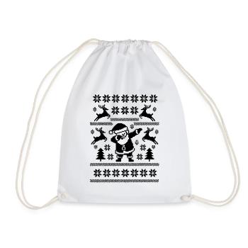 Dabbing Noël Homme Art - Sac de sport léger - blanc - Devant