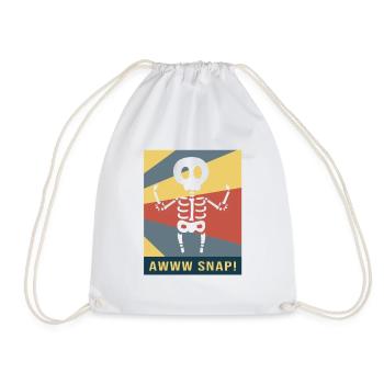 Arm Fracture Halloween Skeleton Bone Bone Fracture - Drawstring Bag - white - Front