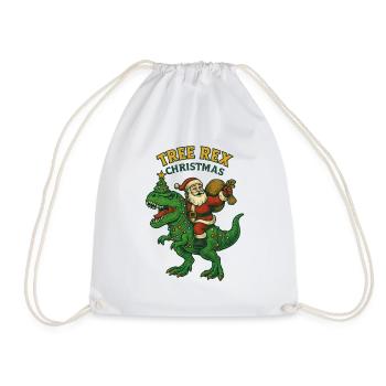 Noël – Tree Rex Weihnachten - Turnbeutel - Weiß - Vorne