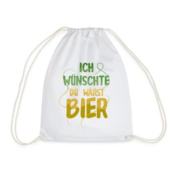 Beer Lovers Beer Saying Beer Drinkers Booze - Drawstring Bag - white - Front