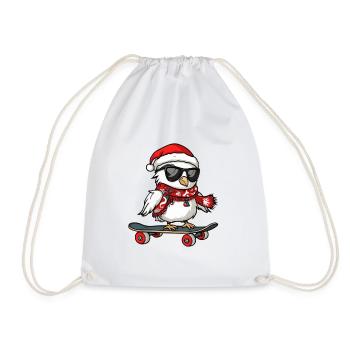 Colombe oiseau Noël drôle - Sac de sport léger - blanc - Devant
