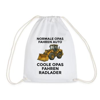 Cool Grandpas Drive Wheel Loader - Cadeau de grand-père amusant - Sac de sport léger - blanc - Devant