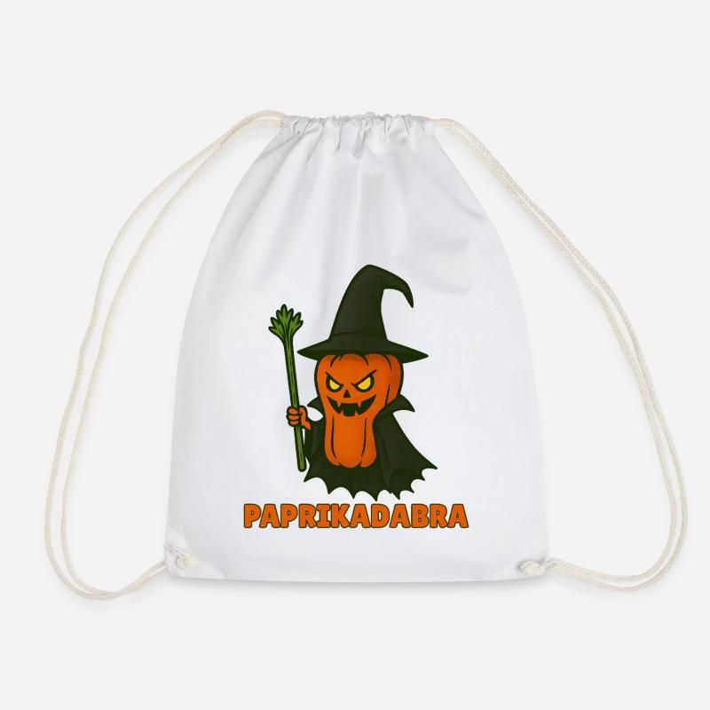 Funny Vegetable Monster – Halloween Fun - Drawstring Bag - white