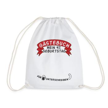Livre d’or Mon idée cadeau 47e anniversaire - Sac de sport léger - blanc - Devant