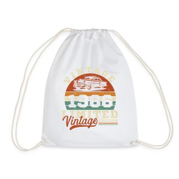 1986 Vintage Retro Geburtstagsgeschenk - Turnbeutel - Weiß - Vorne