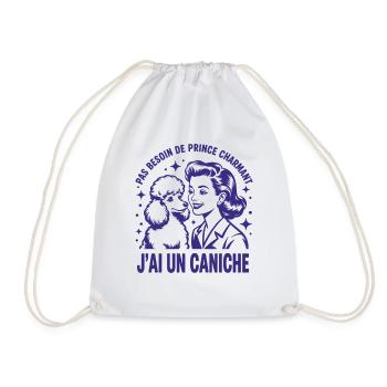 Pas Besoin de Prince Charmant j'ai un caniche - Sac de sport léger - blanc - Devant