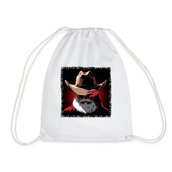 Père Noël Cowboy gothique minimaliste - Sac de sport léger - blanc - Devant