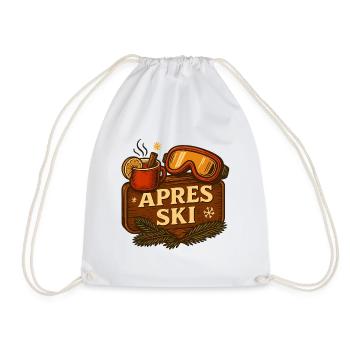Après-ski - vin chaud & lunettes de ski - Sac de sport léger - blanc - Devant