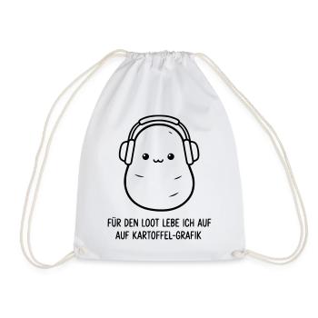 Gamer Potato | Funny saying for gamers - Drawstring Bag - white - Front