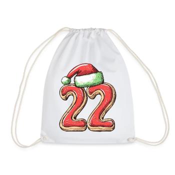 Biscuit de Noël à 22 chiffres - Sac de sport léger - blanc - Devant