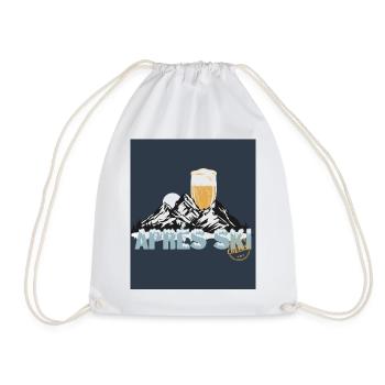 Après Ski Party – Cheers to the slopes! - Drawstring Bag - white - Front