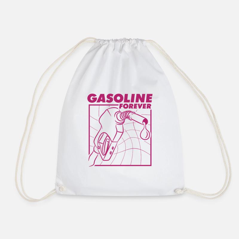 Gasoline Forever Klassisches Autofan Design - Turnbeutel - Weiß