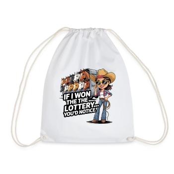 Funny If I Won The Lottery You’d Notice Yacht boat - Turnbeutel - Weiß - Vorne