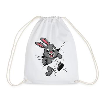 Süßer Comic Hase – Perfekt für Kinder & Tierfans - Turnbeutel - Weiß - Vorne