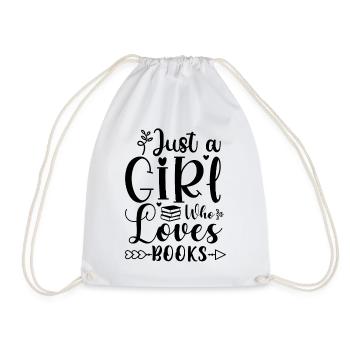 Juste une fille qui aime les livres - Sac de sport léger - blanc - Devant