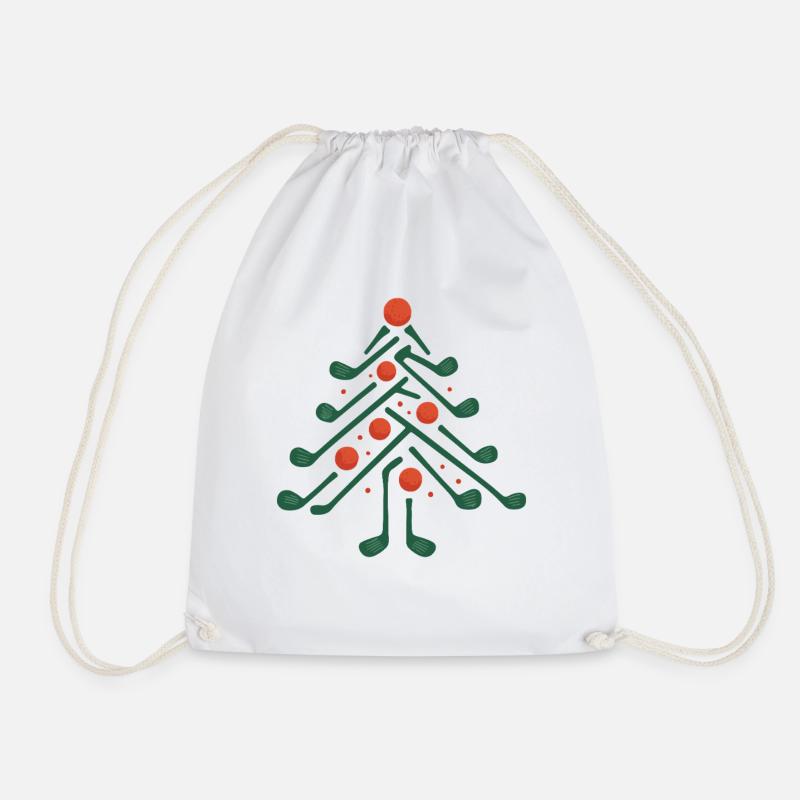 Weihnachten Golf Baum Golfen Urlaub Spaß - Turnbeutel - Weiß