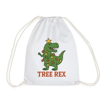 Arbre Rex dinosaure Noël amusant - Sac de sport léger - blanc - Devant