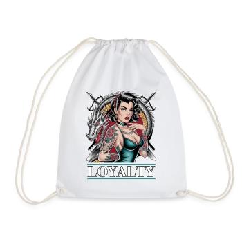 Tatouage de fidélité Pin-Up Dragon Art - Sac de sport léger - blanc - Devant