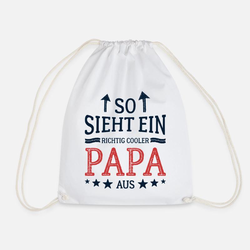 So sieht ein cooler Papa aus Bester Vater - Turnbeutel - Weiß