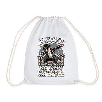 Pensioner 2026, Retirement Man, Retirement, Legend - Drawstring Bag - white - Front