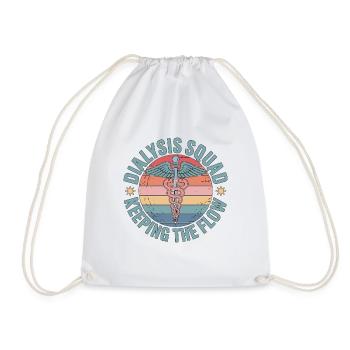 Dialysis Nurse Dialysis Squad Keeping Nurse Life - Drawstring Bag - white - Front