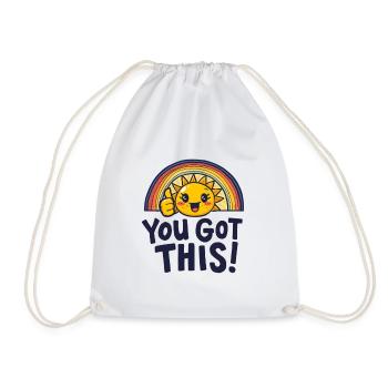 Sunshine Boost You Got This - Drawstring Bag - white - Front