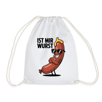 Wurstheld mit Sonnenbrille - Turnbeutel - Weiß - Vorne
