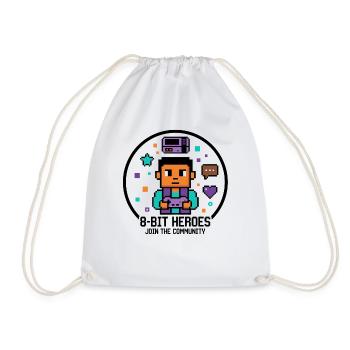 Pixel Gamer | Style de jeux vidéo rétro 8 bits - Sac de sport léger - blanc - Devant