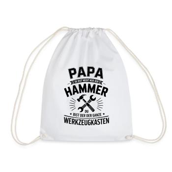 Papa Hammer – Le héros de la boîte à outils - Sac de sport léger - blanc - Devant