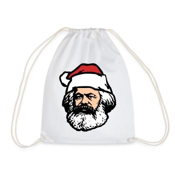 Karl Marx Père Noël | Silhouette – classique - Sac de sport léger - blanc - Devant