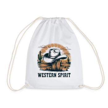 Western Spirit – Vintage Cowboy - Turnbeutel - Weiß - Vorne