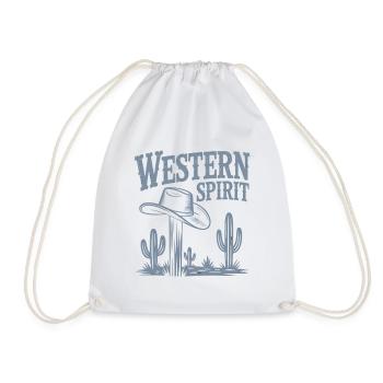 Western Spirit – Vintage Cowboy - Turnbeutel - Weiß - Vorne
