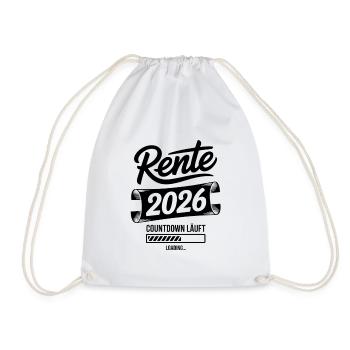 Rente 2026 Countdown Grafik - Turnbeutel - Weiß - Vorne