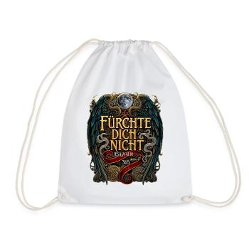 FEAR NOT Bible Isaiah 41:10 Fantasy - Drawstring Bag - white - Front