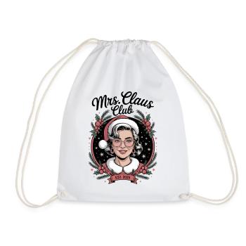 Mrs Claus Club, Weihnachtsfrau Shirt, 2025 - Turnbeutel - Weiß - Vorne