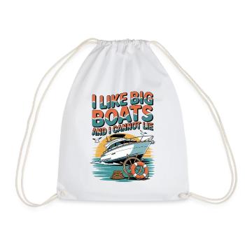 J’aime les grands bateaux et je ne peux pas mentir sur le maritime - Sac de sport léger - blanc - Devant