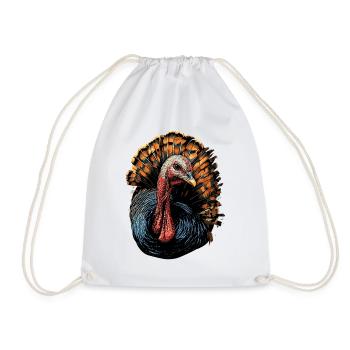 Dinde Poules Oiseaux Dinde - Sac de sport léger - blanc - Devant