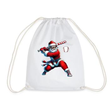 Santa Swing Baseball - Turnbeutel - Weiß - Vorne