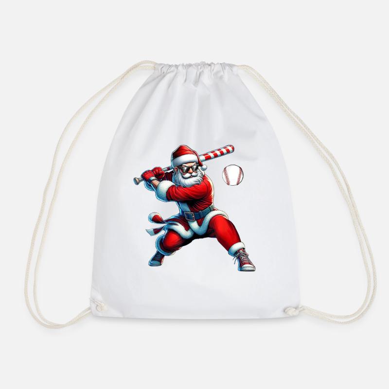 Santa Swing Baseball - Turnbeutel - Weiß