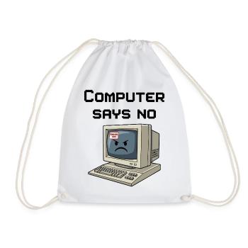 Retro Computer 404 Fehler - Turnbeutel - Weiß - Vorne