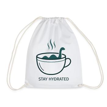 Nessie Stay Hydrated Tasse - Turnbeutel - Weiß - Vorne