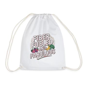Nutritionist Fiber Fueled And Fabulous Dietitian - Drawstring Bag - white - Front
