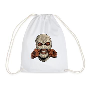 Masque de ski gangster des années 90 Old School Hip Hop - Sac de sport léger - blanc - Devant