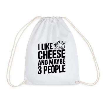 J’aime le fromage et peut-être trois personnes - Sac de sport léger - blanc - Devant