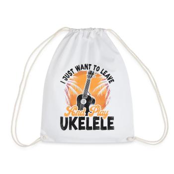 Hawaiian Ukulele Uke I Just Want - Turnbeutel - Weiß - Vorne