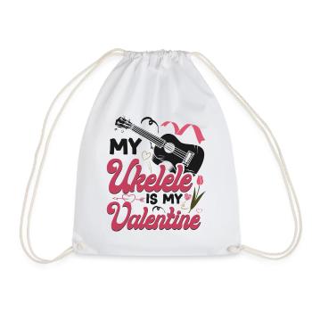 Hawaiian Ukulele Uke Valentines - Turnbeutel - Weiß - Vorne