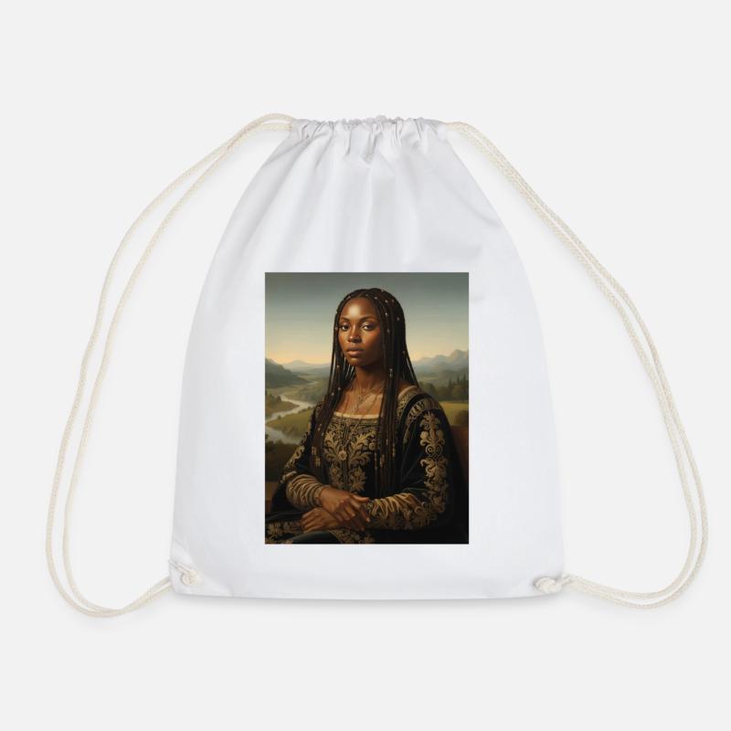 Black Mona Lisa – Afrikanische Wurzeln Melanin Pride - Turnbeutel - Weiß