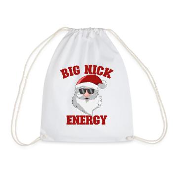 Père Noël, Joyeux Noël, Big Nick-E - Sac de sport léger - blanc - Devant
