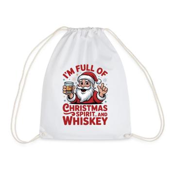 Weihnachts-Whiskey-Weihnachtsgeist - Turnbeutel - Weiß - Vorne