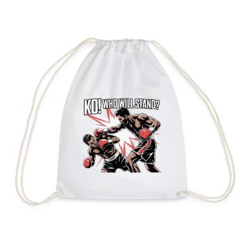 KO Showdown Graphic Boxing Burst - Drawstring Bag - white - Front